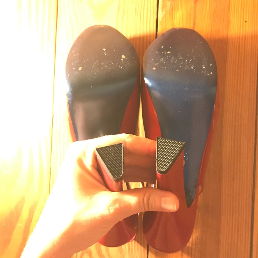 JSL Studio Red Leather Sling Back Heels, NWT, 8.5 - Picture 9 of 15